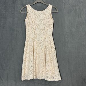 Speechless Dress XS Fit &‎ Flare Lace-Floral Sleeveless Scoop Neck Short Party